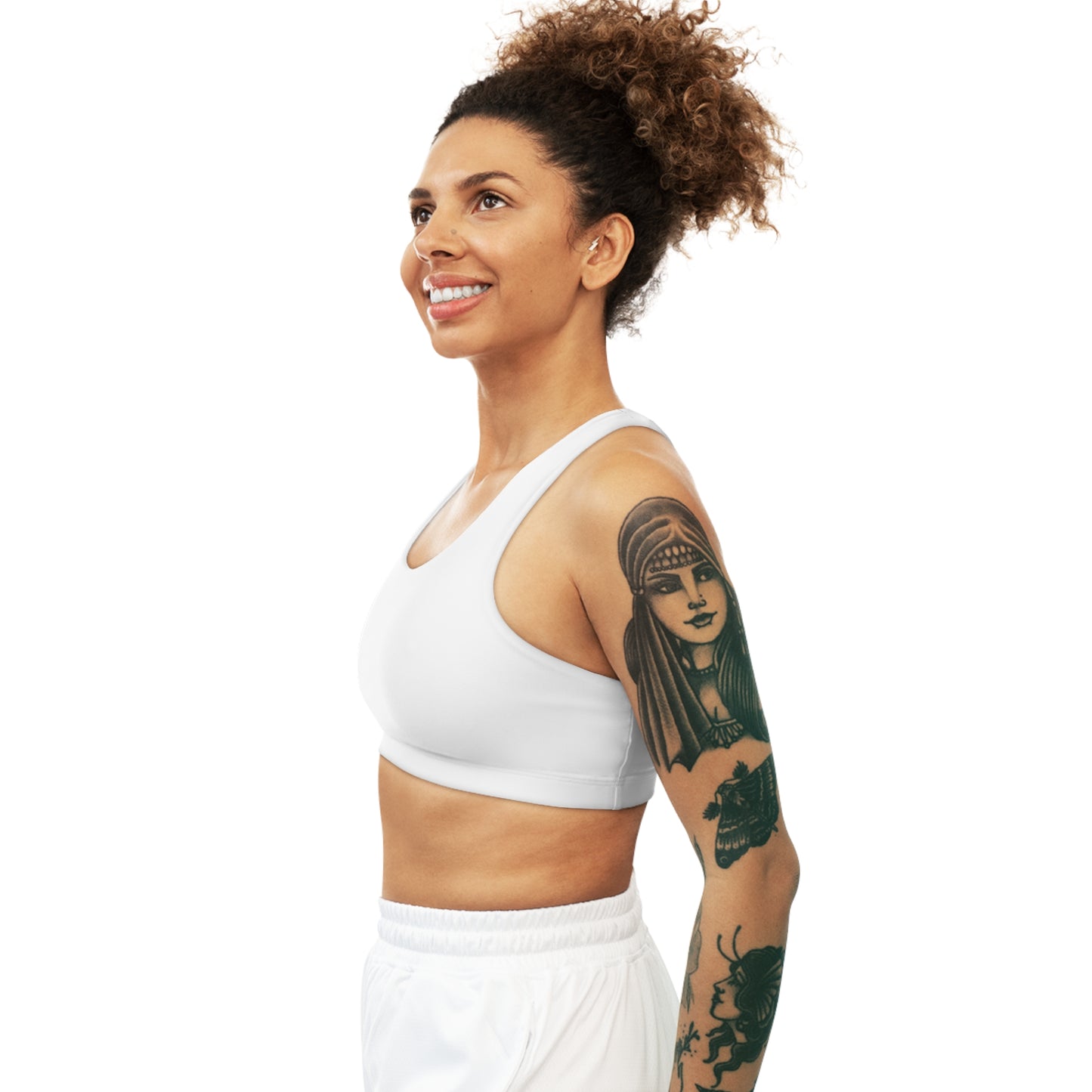 Muscle Mommy Sport Bra (White)