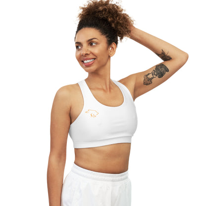 Muscle Mommy Sport Bra (White)